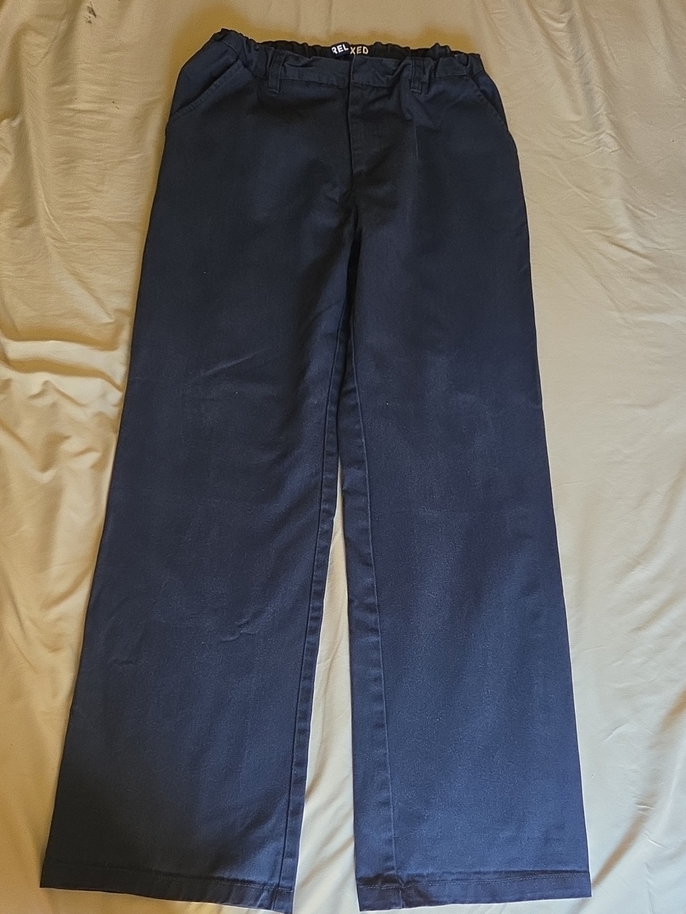 French Toast Navy Elastic-Waist Chinos